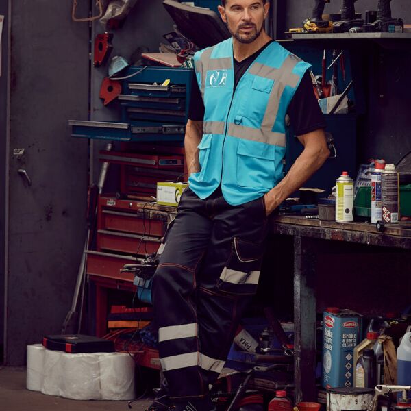Multifunctional executive hi-vis waistcoat (HVW801) Thumbnail
