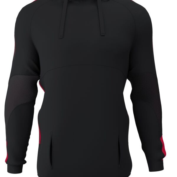 EDGE PRO TECH POLY HOODIE BLK/RED Thumbnail
